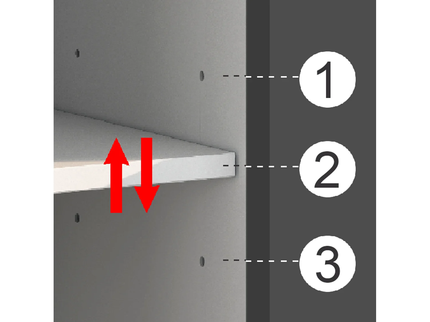 Credenza sospesa Iseo con 3 ante e 6 scomparti interni antracite opaco e rovere 150x35x70 cm