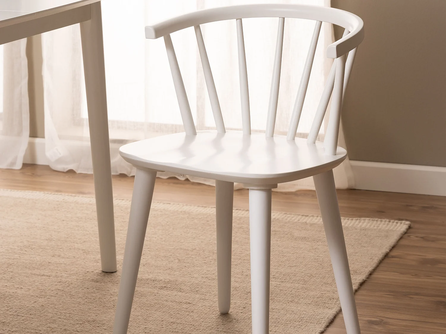 2x Krzesło Baltic drewniane, kolor biały