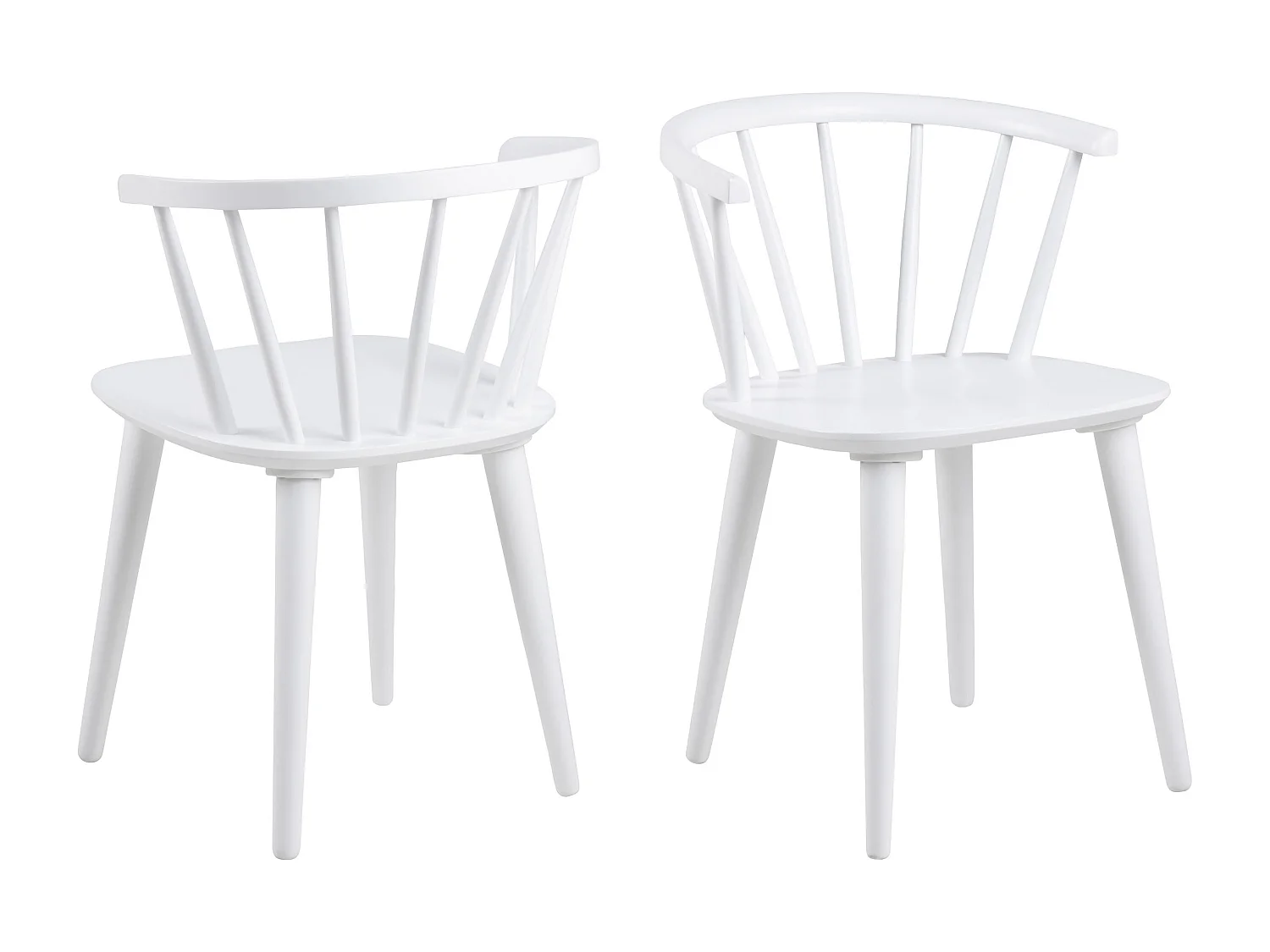 2x Krzesło Baltic drewniane, kolor biały