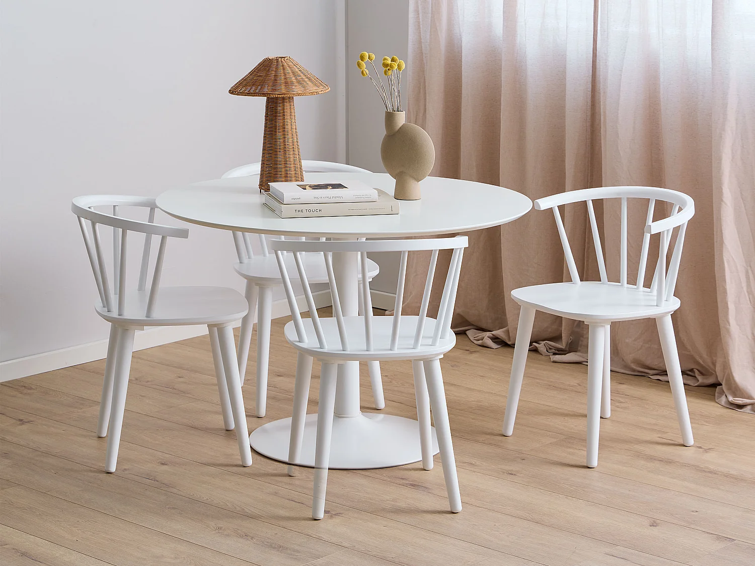 2x Krzesło Baltic drewniane, kolor biały