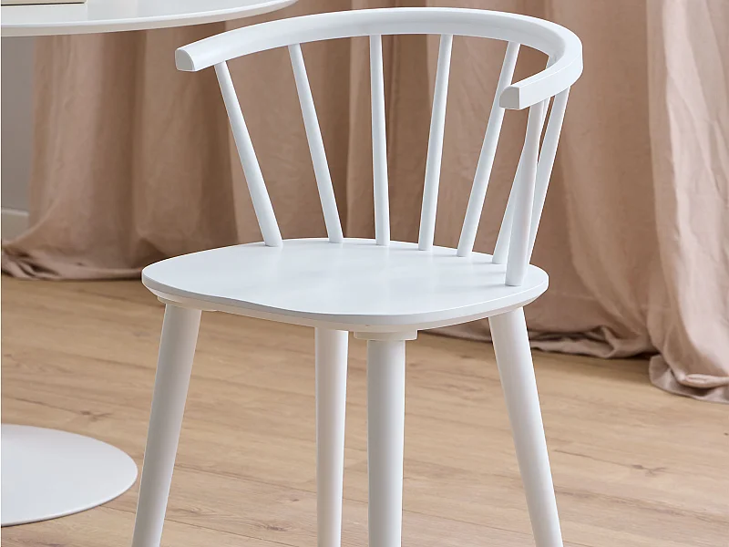 2x Krzesło Baltic drewniane, kolor biały