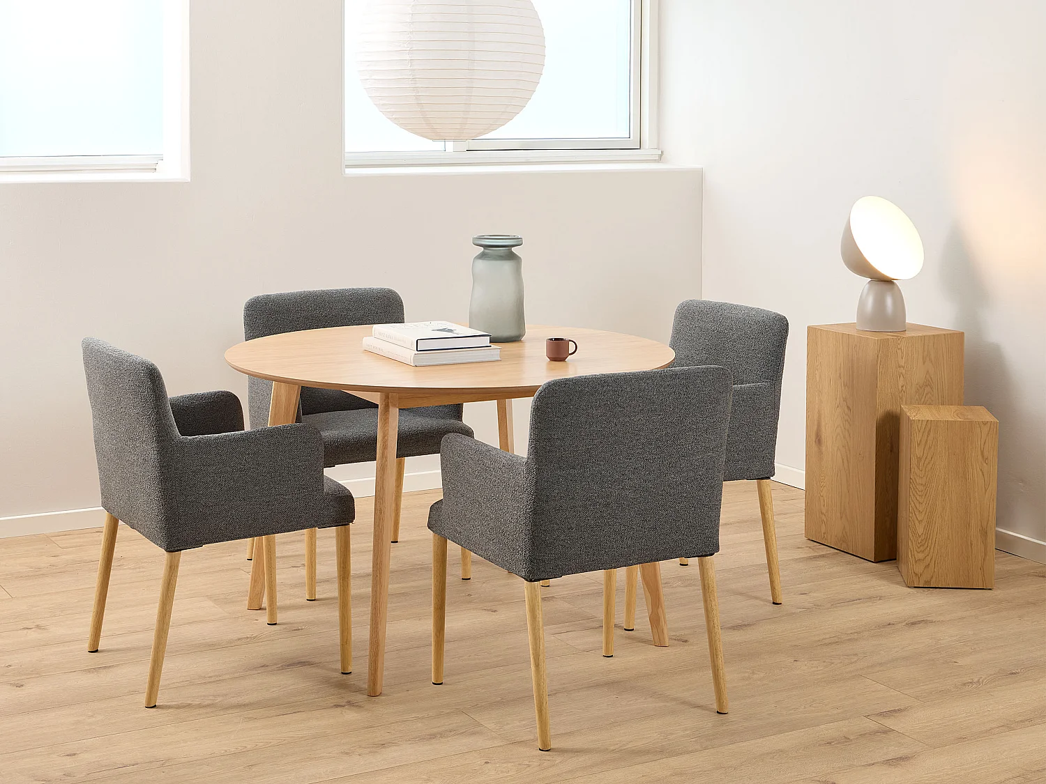 2x Krzesło Comforta tapicerowane z podłokietnikami, Anthracite 130