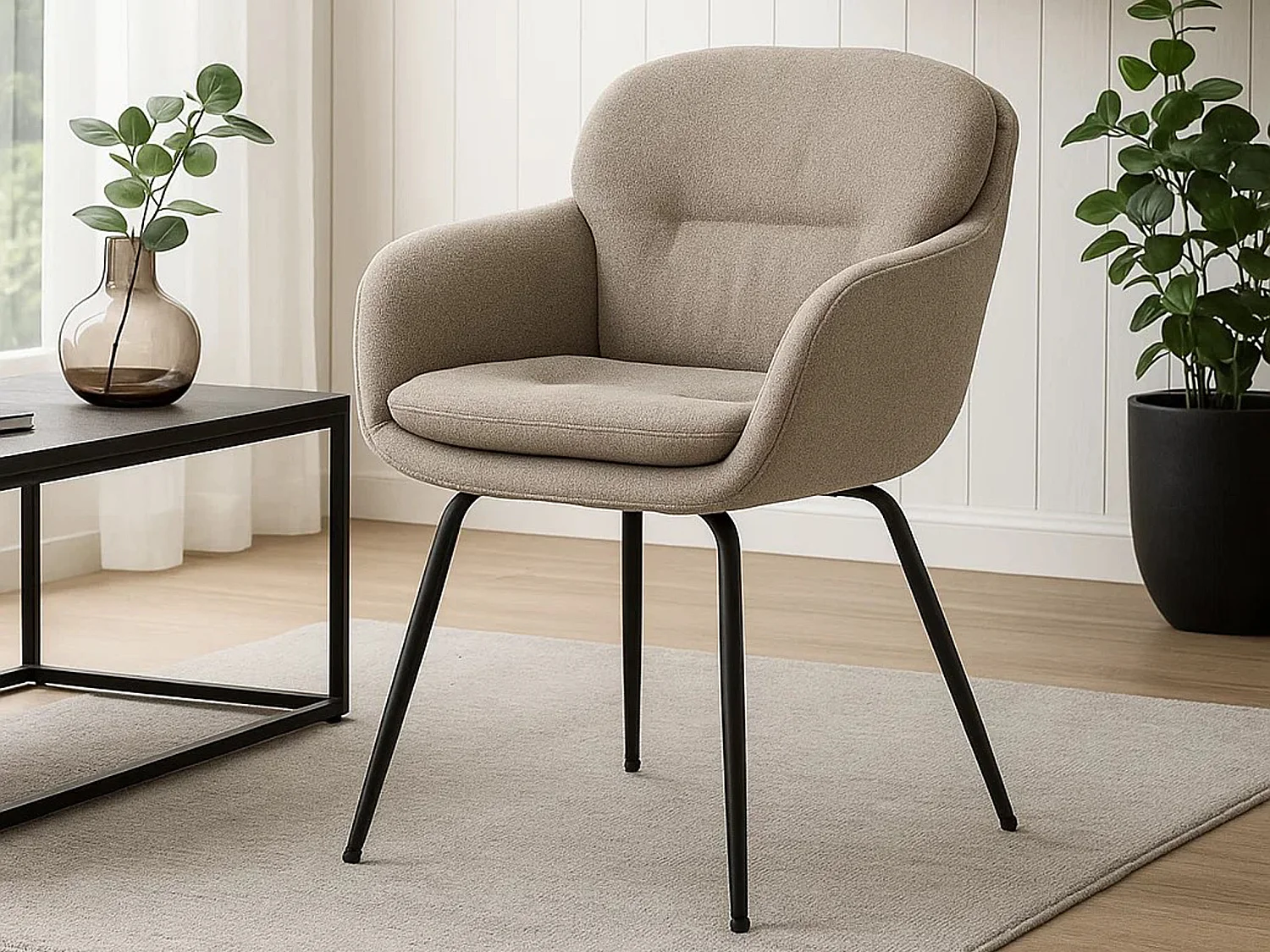 2x Krzesło Moss tapicerowane, Beige 60