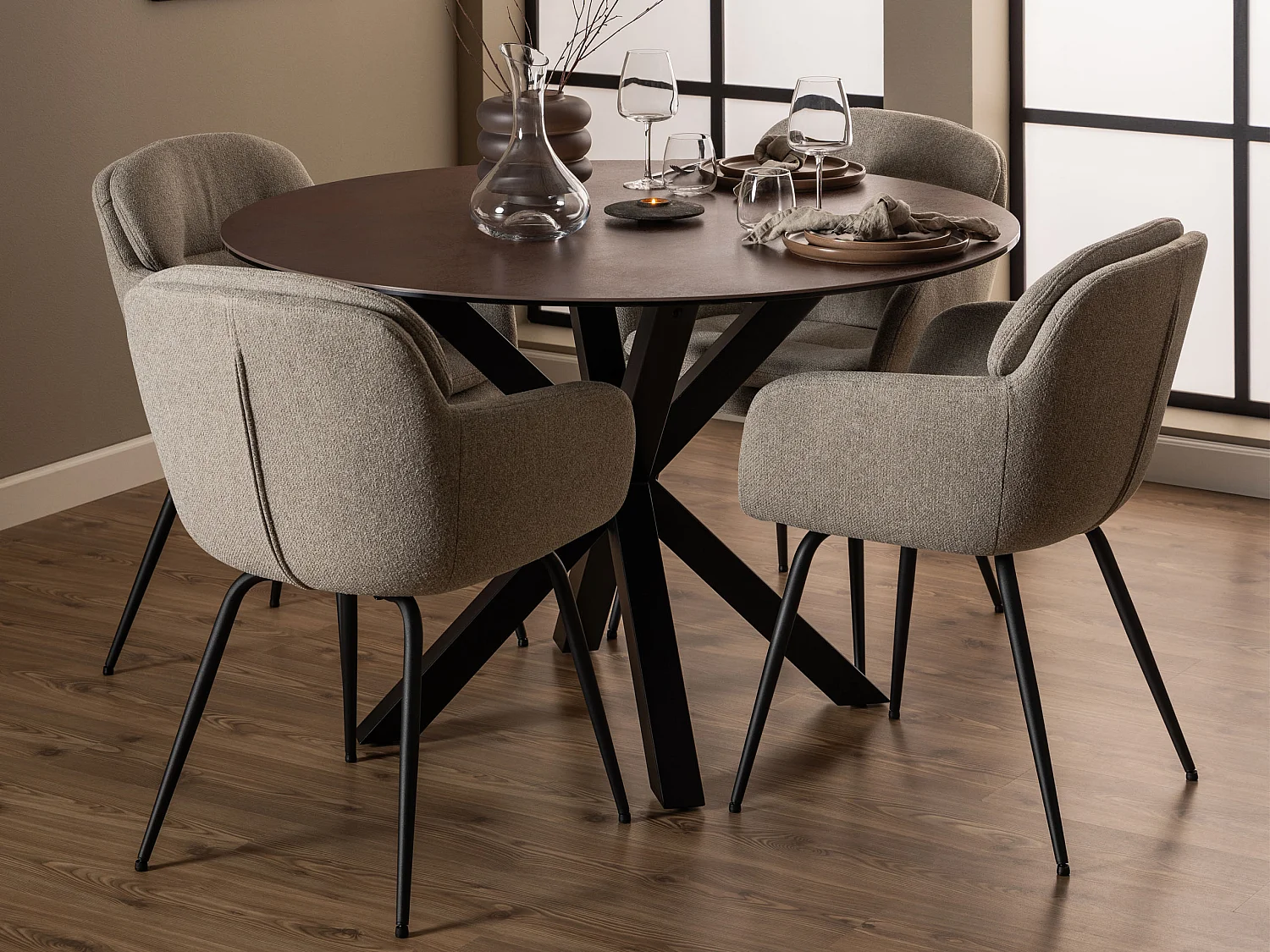 2x Krzesło Moss tapicerowane, Beige 60