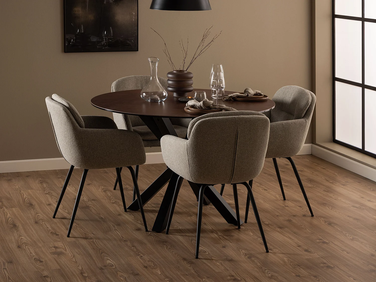 2x Krzesło Moss tapicerowane, Beige 60