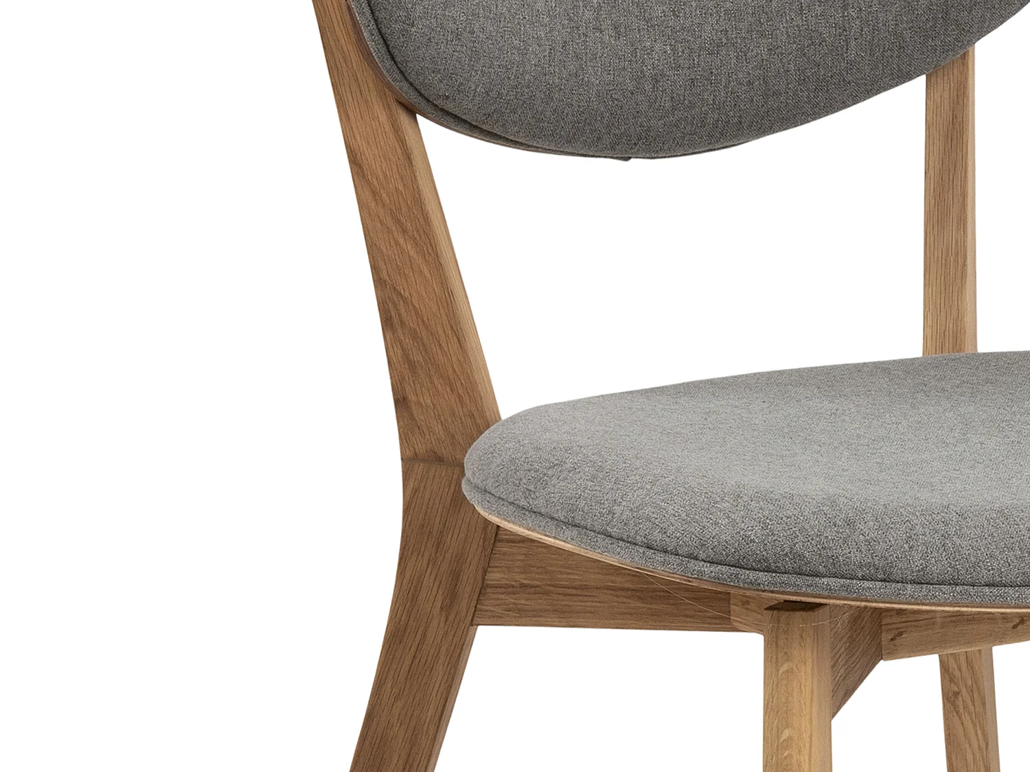 2x Krzesło dębowe Nordica tapicerowane, Light Grey 6