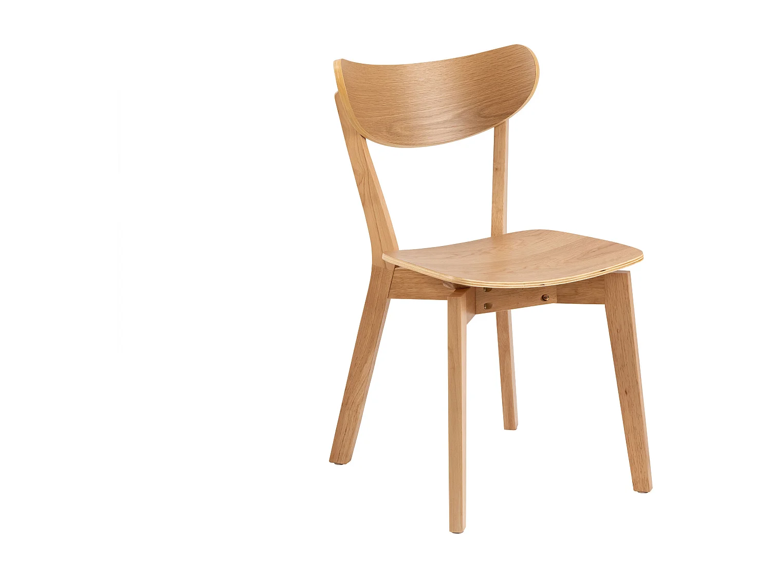 2xKrzesło Lumo drewniane skandynawskie, kolor dębowy lakierowany