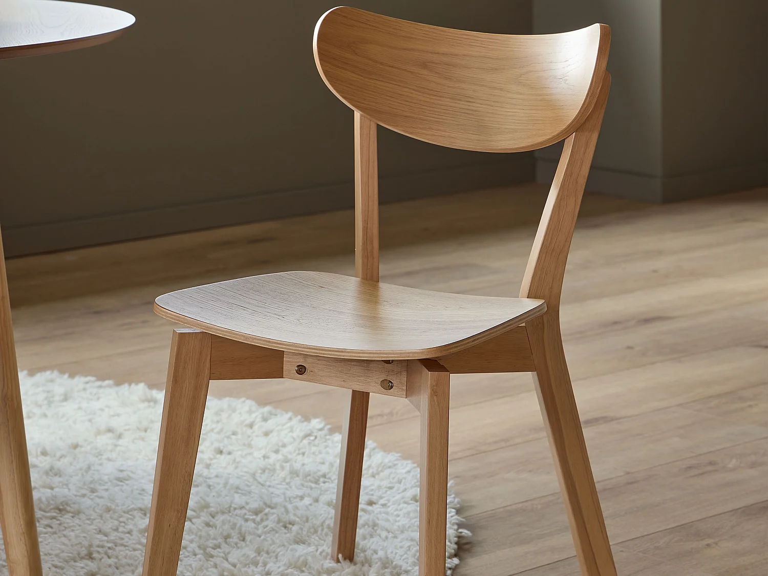 2xKrzesło Lumo drewniane skandynawskie, kolor dębowy lakierowany