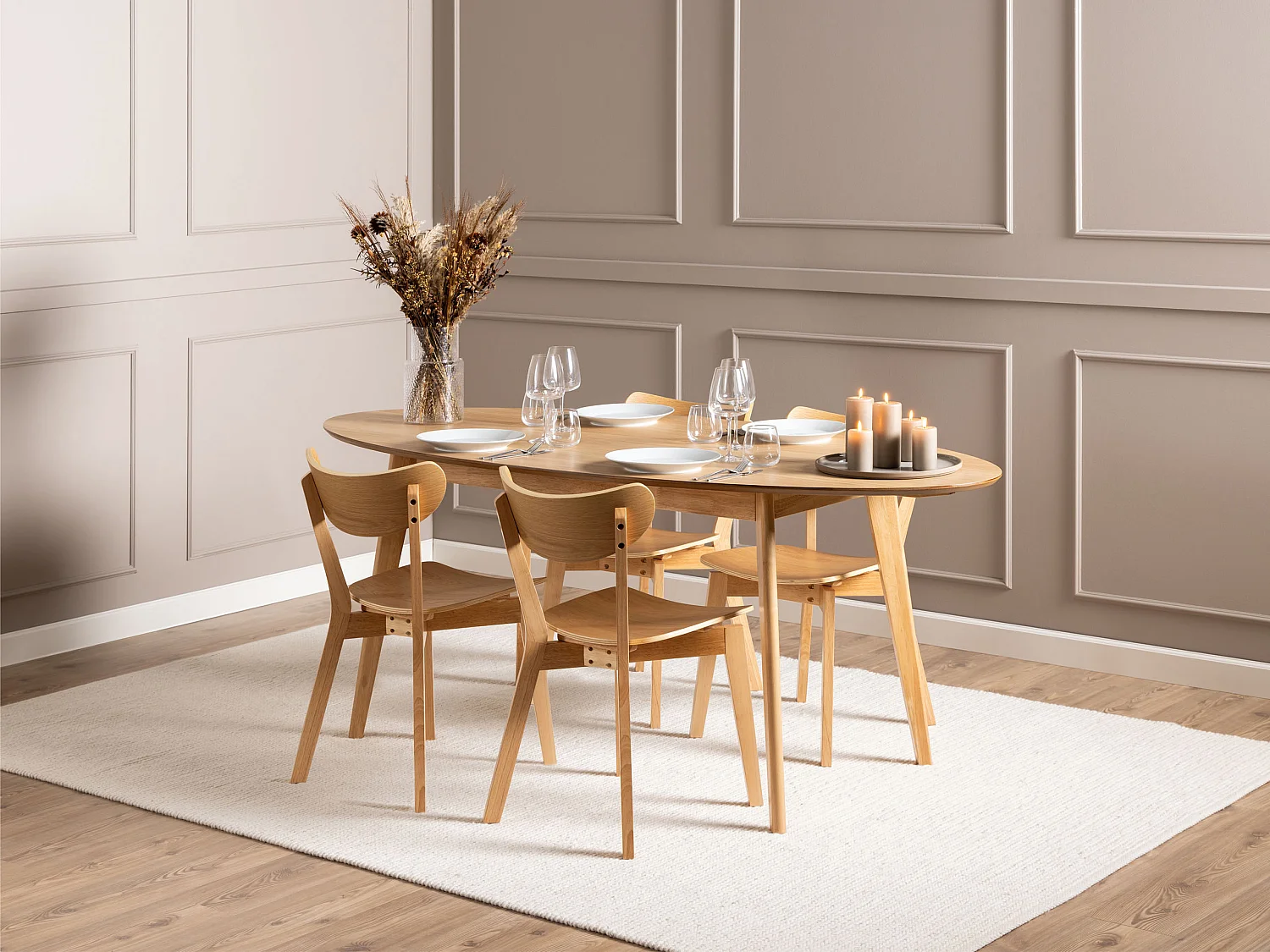 2xKrzesło Lumo drewniane skandynawskie, kolor dębowy lakierowany