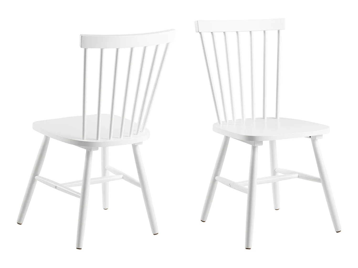 2x Norden houten stoel, kleur wit