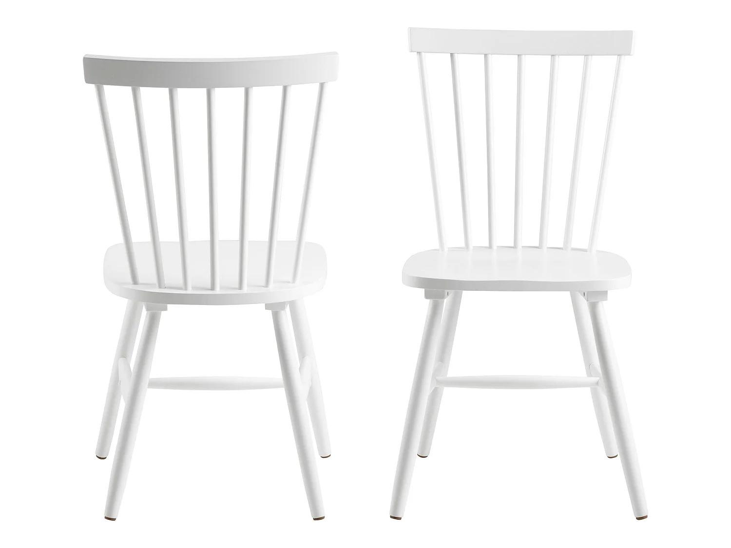 2x Norden houten stoel, kleur wit
