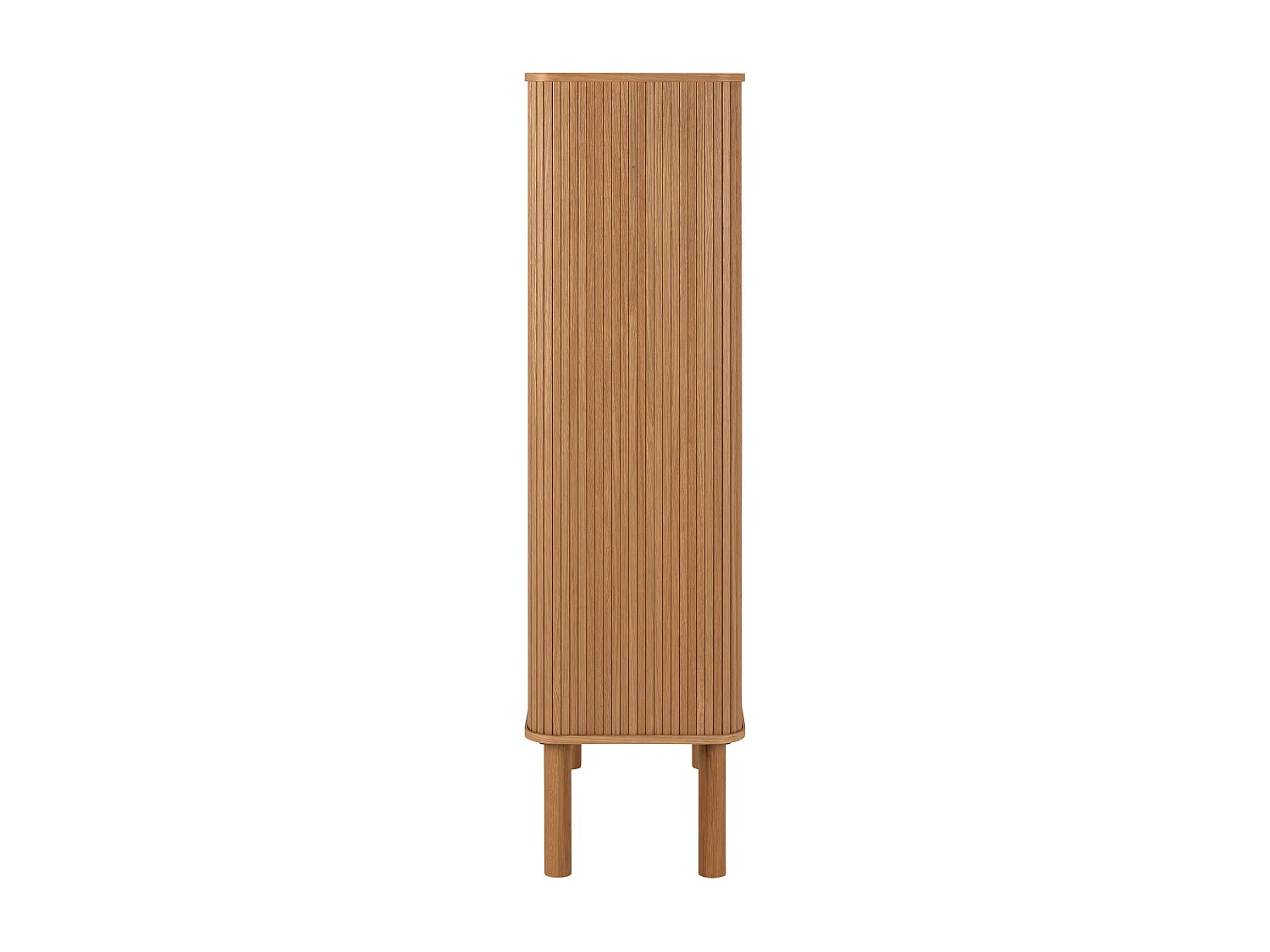 Komoda Ligna 145x80 z drzwiami lamelowymi, kolor Oak lacquered