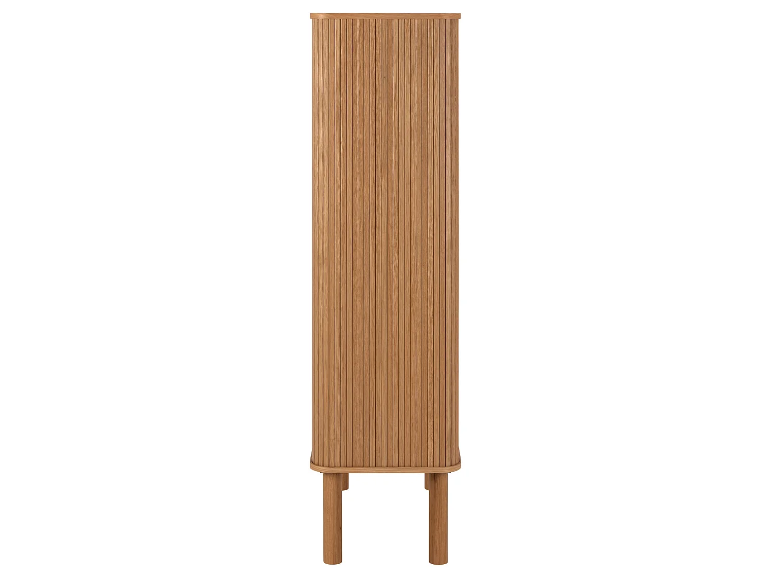 Komoda Ligna 145x80 z drzwiami lamelowymi, kolor Oak lacquered