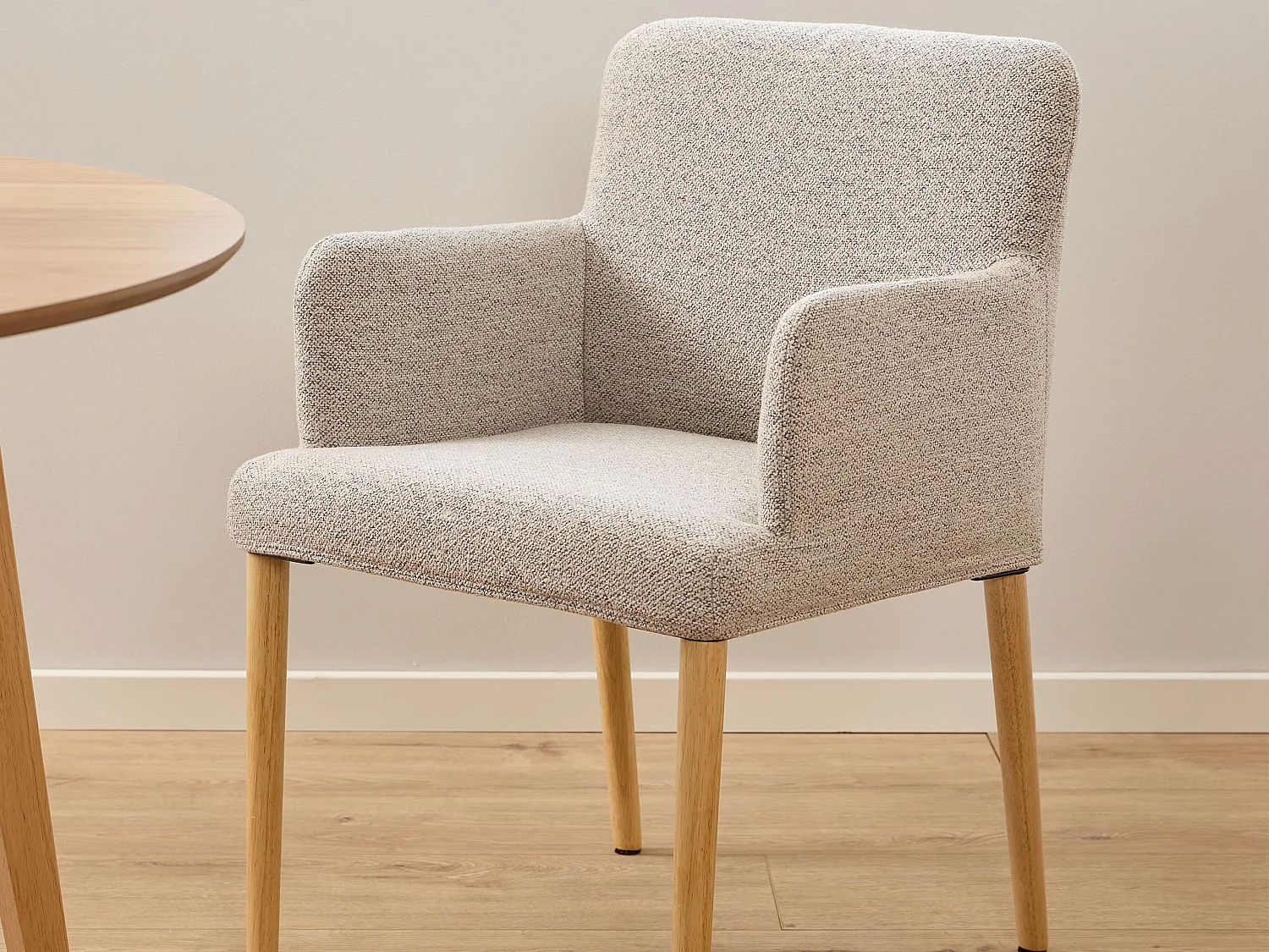 2x Krzesło Comforta tapicerowane z podłokietnikami, Beige 60