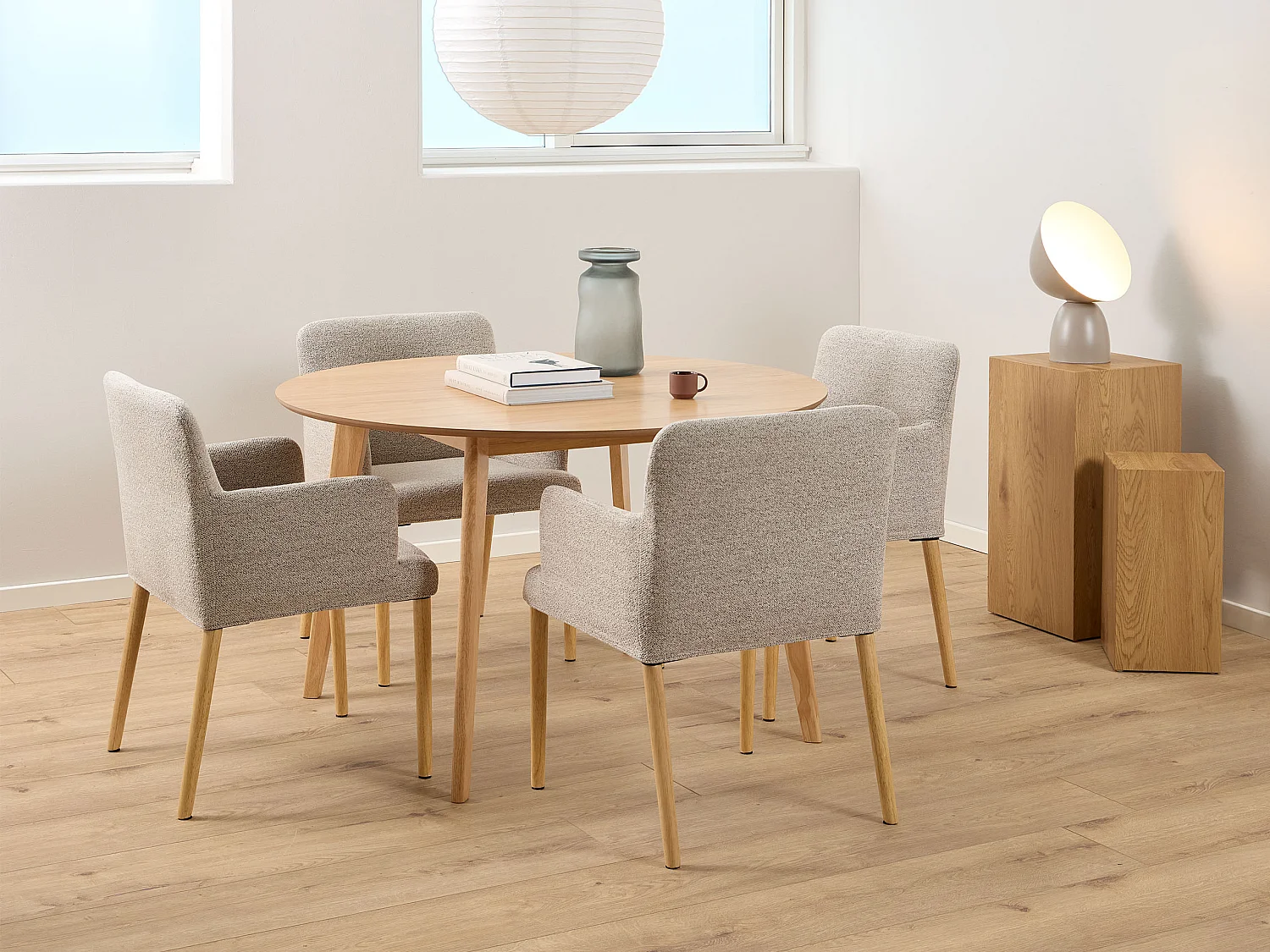 2x Krzesło Comforta tapicerowane z podłokietnikami, Beige 60