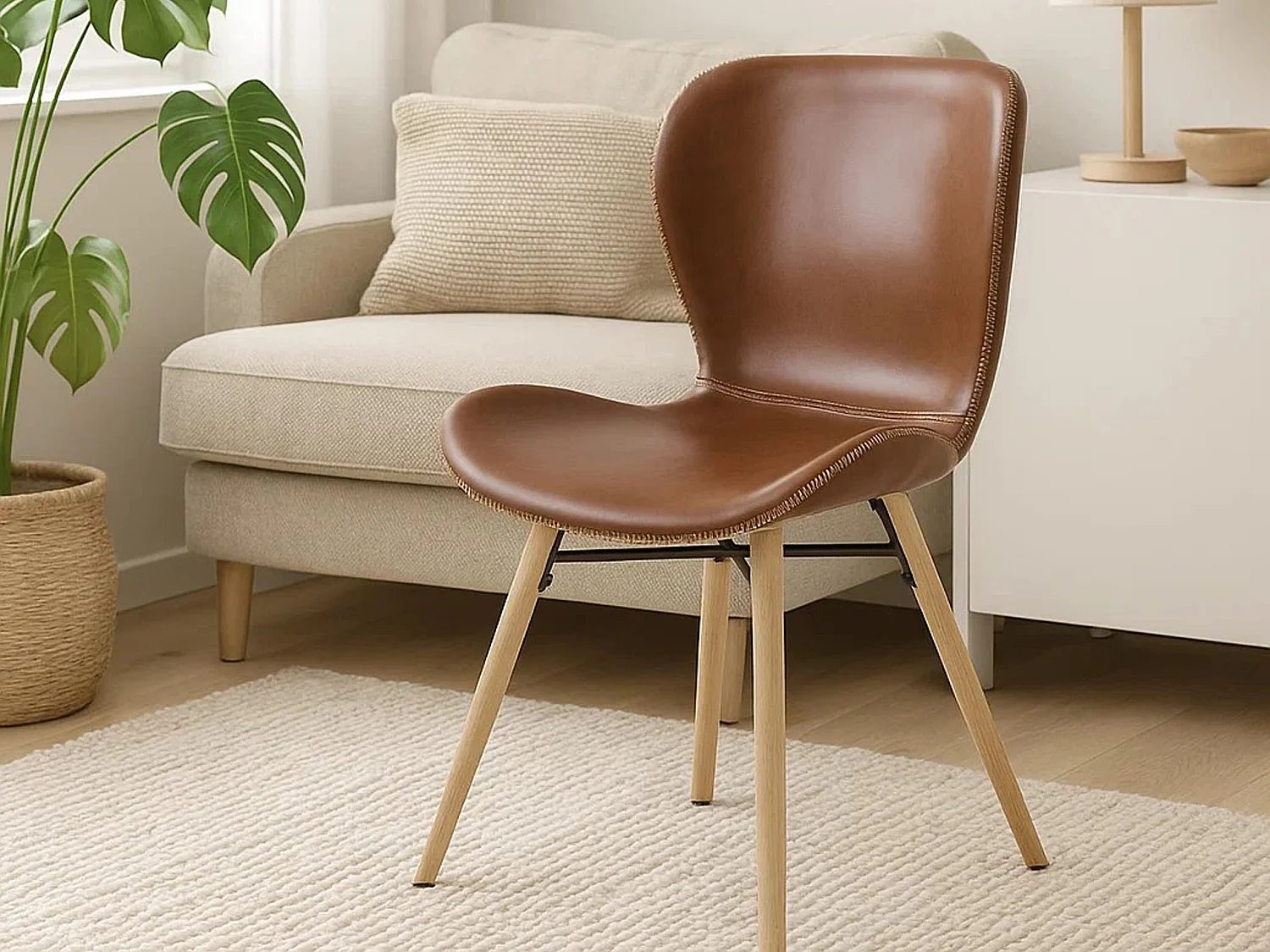 2x Krzesło Bergen dębowe tapicerowane