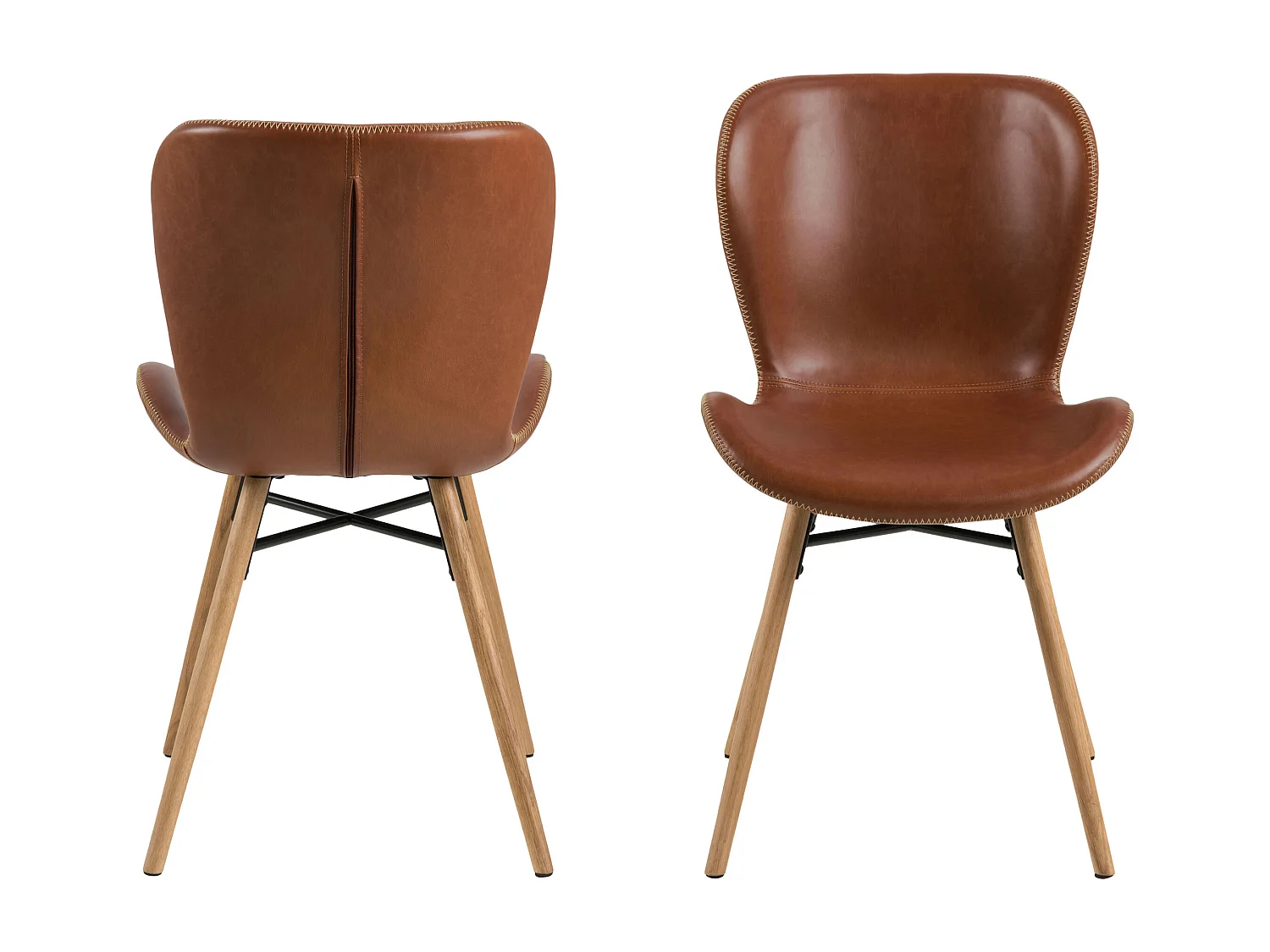 2x Krzesło Bergen dębowe tapicerowane