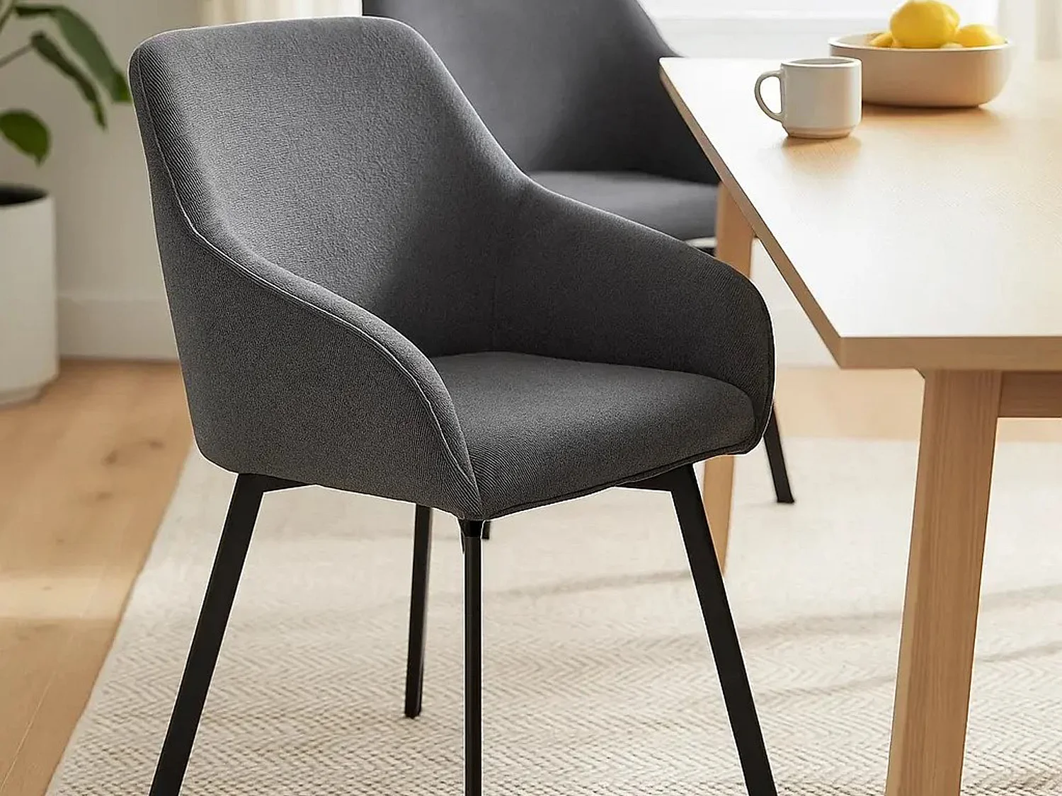 2x Krzesło Haven tapicerowane, Caso anthracite 17
