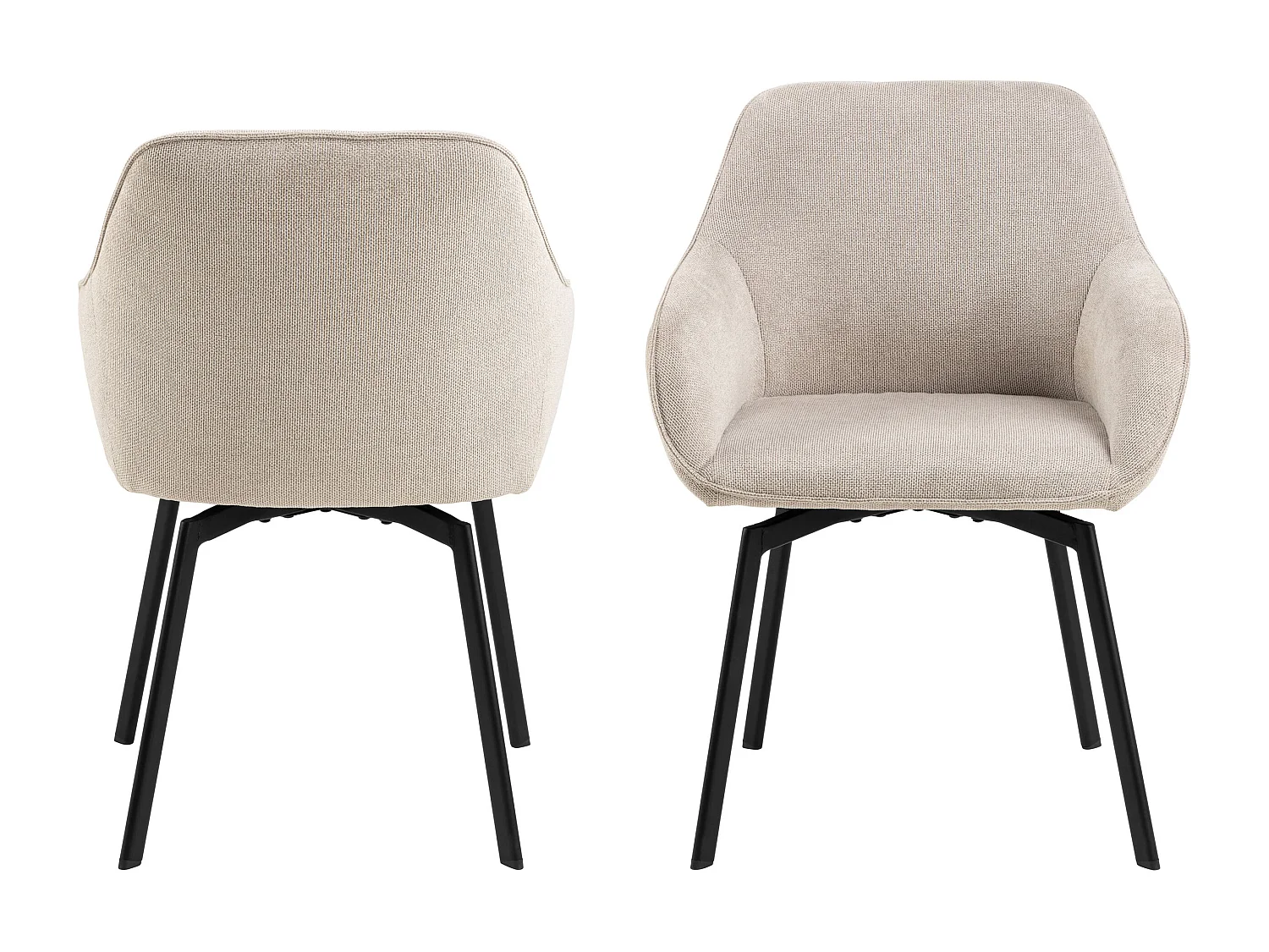 2x Krzesło Haven tapicerowane, Caso beige 3