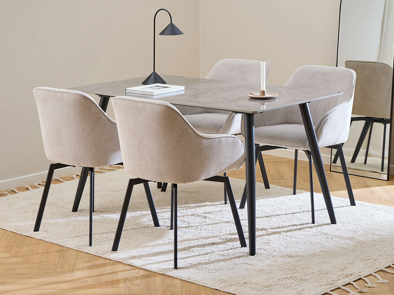 2x Krzesło Haven tapicerowane, Caso beige 3