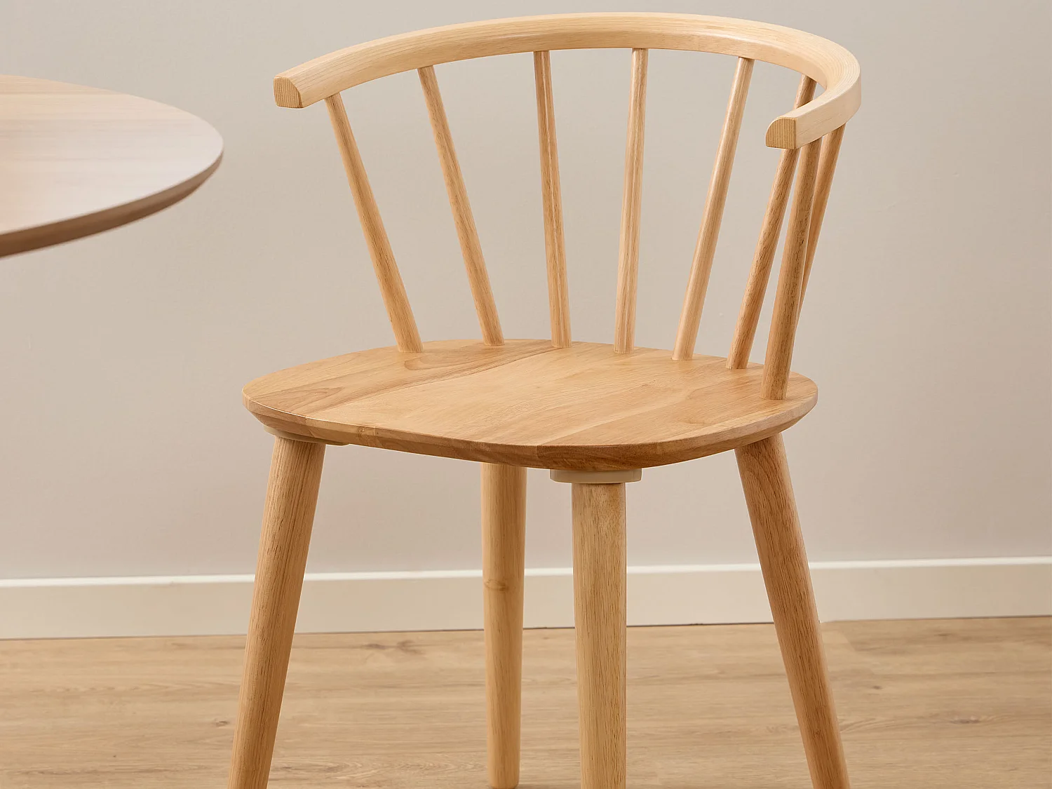 2xChaise Baltic en bois, couleur chêne