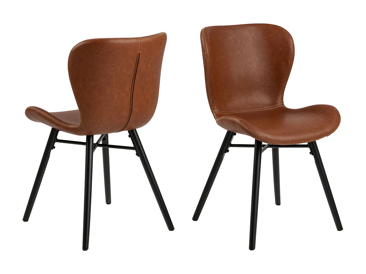 2x Krzesło Bergen czarne nóżki tapicerowane