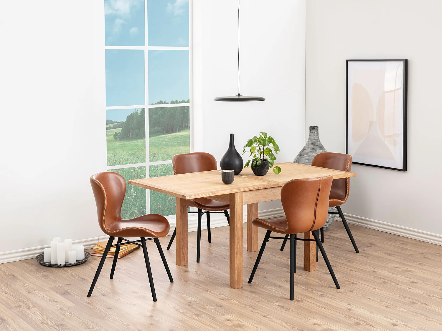 2x Krzesło Bergen czarne nóżki tapicerowane