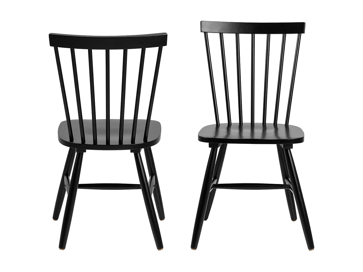 2x Krzesło Norden chair drewniane, kolor czarny