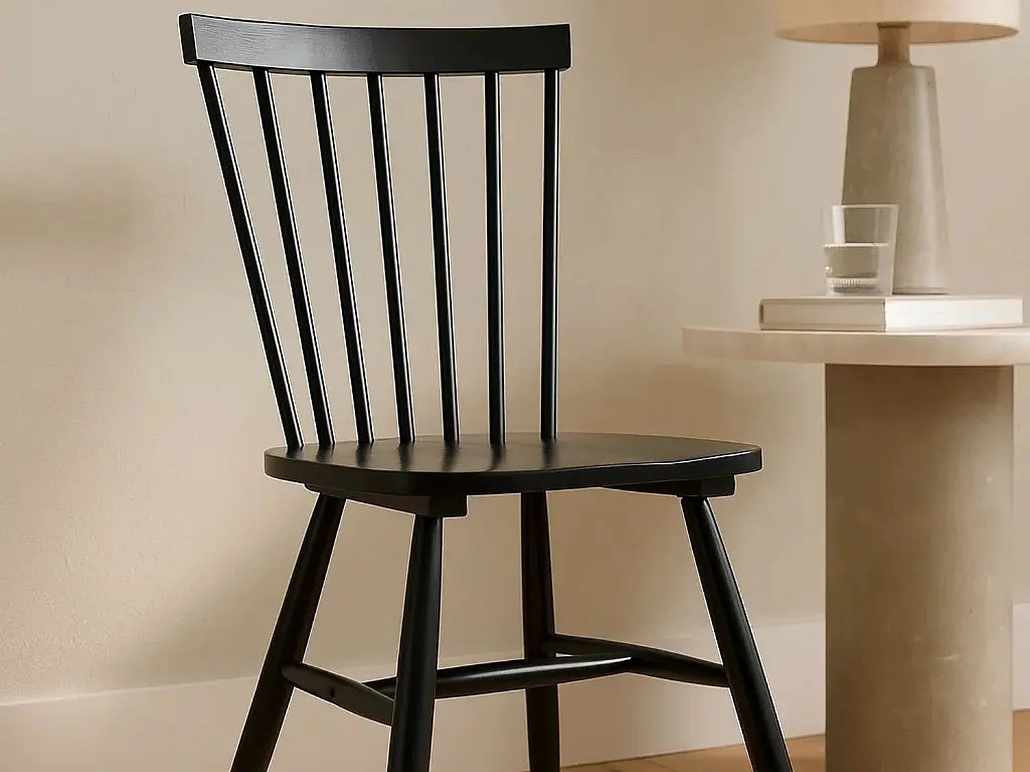 2x Norden houten stoel, kleur zwart