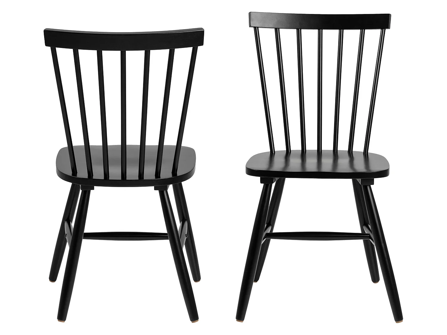 2x Norden houten stoel, kleur zwart
