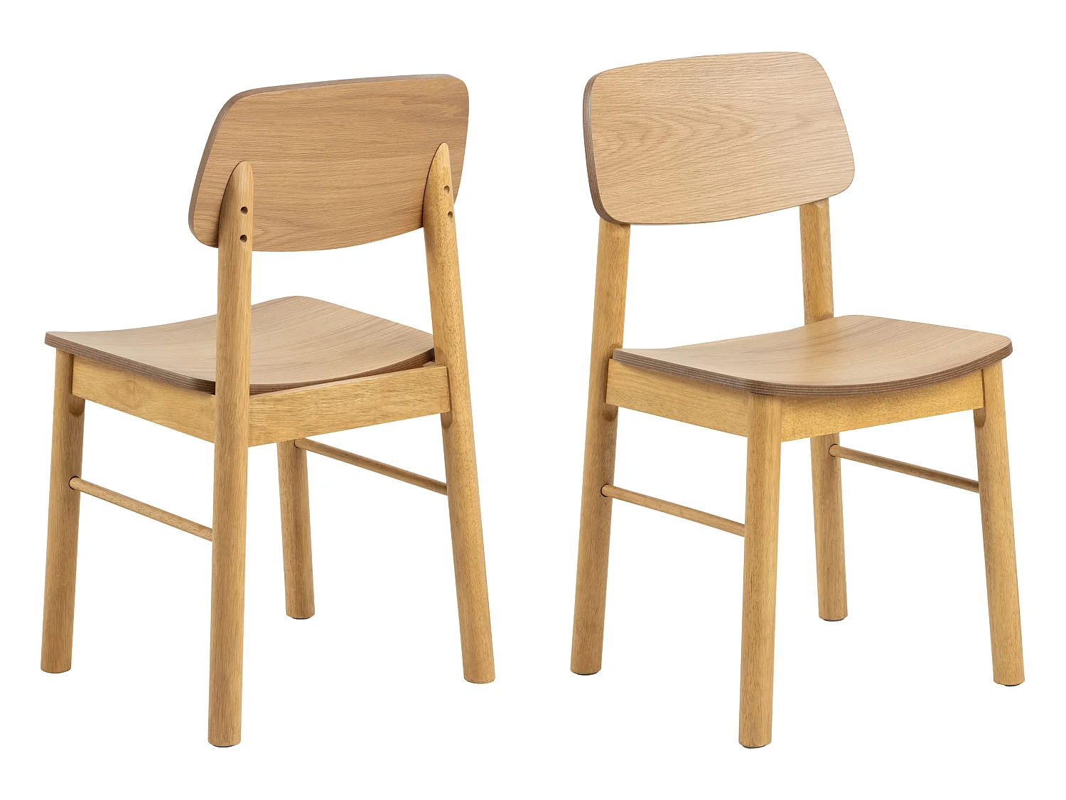 2x Hikari-Stuhl aus Holz, Kautschukholz