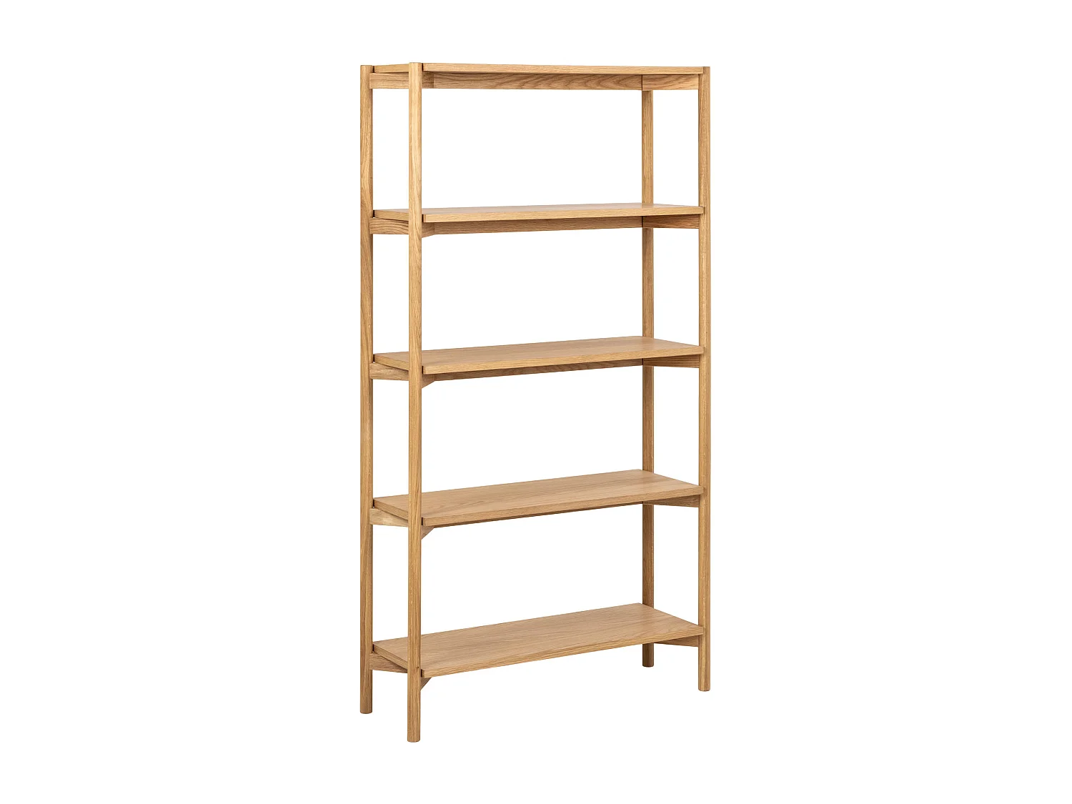 Regał Fjord dębowy wysoki 160x86 cm – styl skandynawski, kolor dębowy olejowany