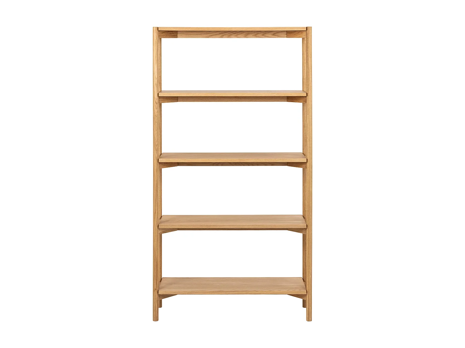 Regał Fjord dębowy wysoki 160x86 cm – styl skandynawski, kolor dębowy olejowany