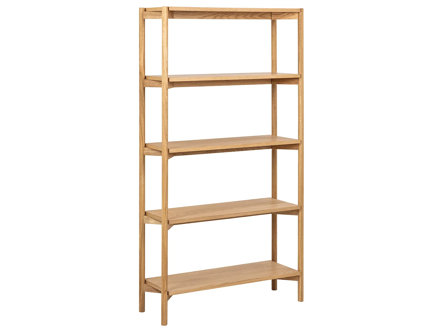 Étagère Fjord en chêne haute 160x86 cm – style scandinave, couleur chêne huilé