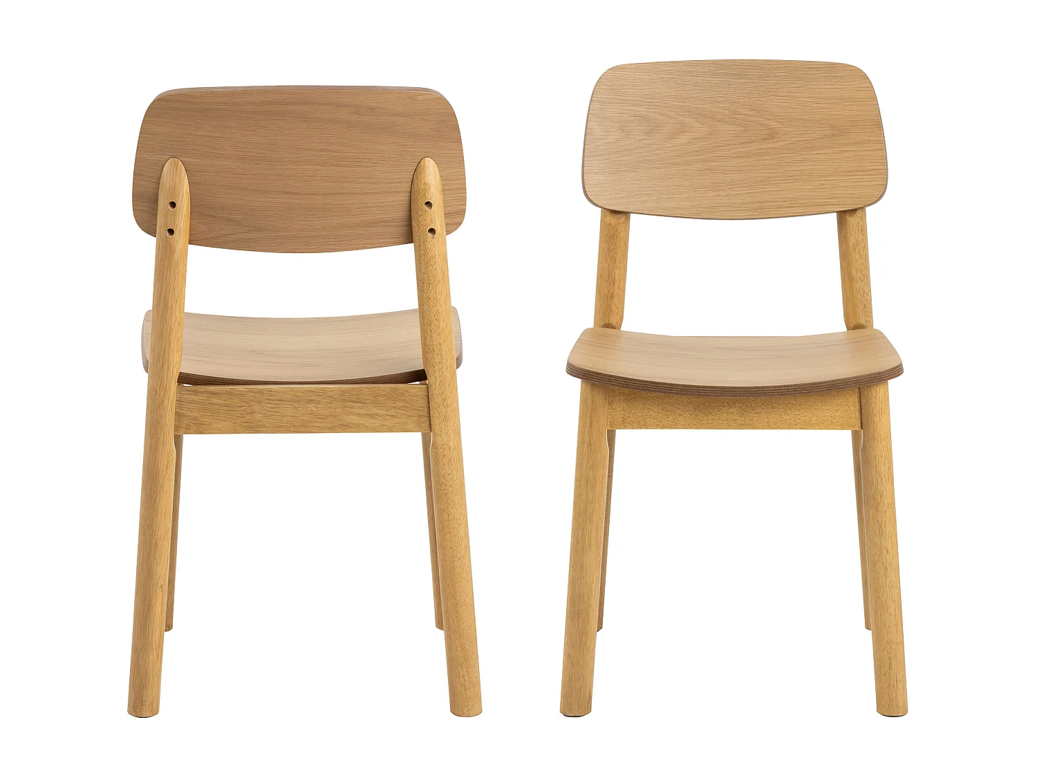 Komplet stół i 4 krzesła Hikari 120x80, drewno kauczukowe