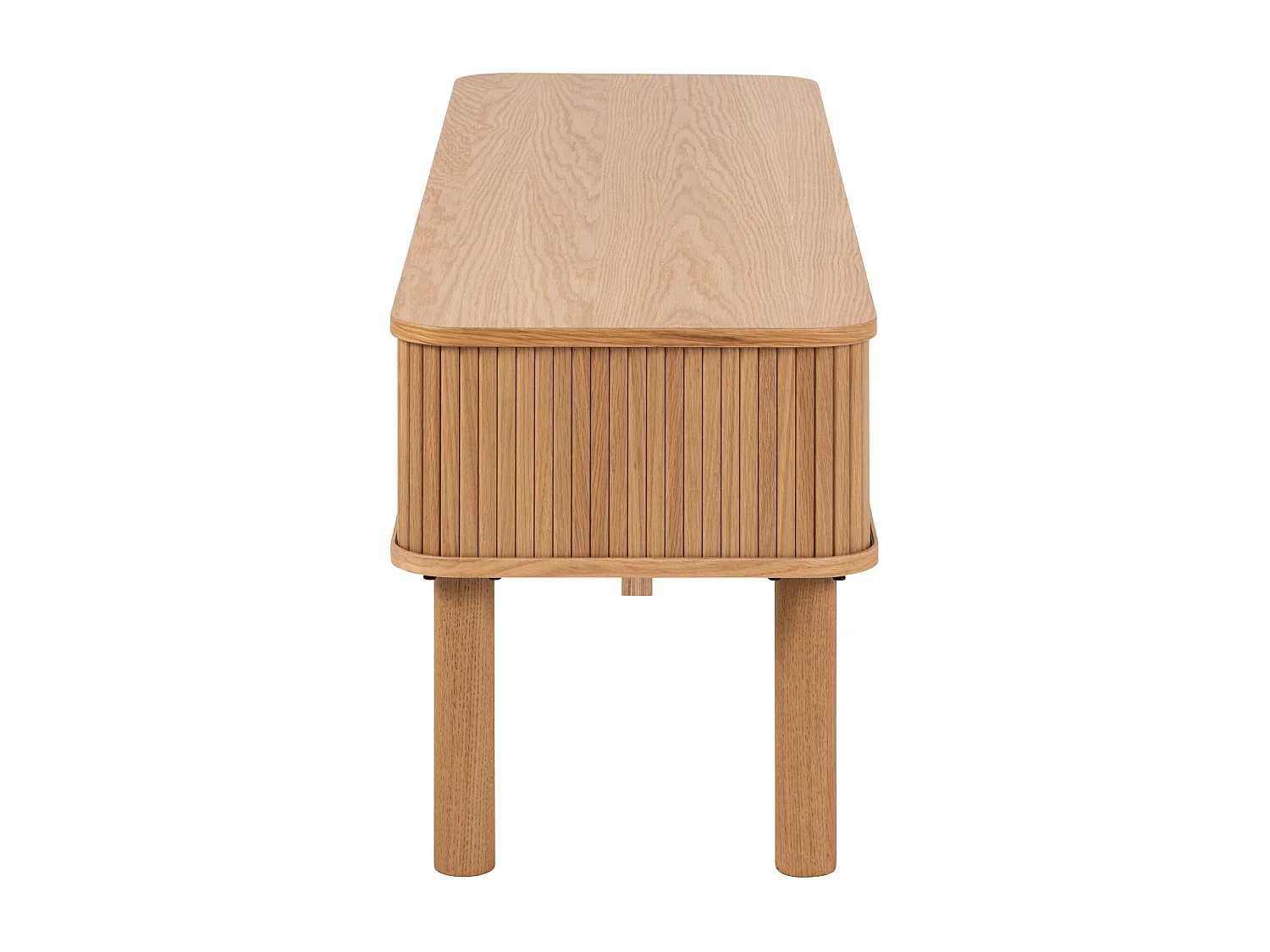 Szafka RTV Ligna 140 cm drzwi lamelowe, kolor Oak lacquered