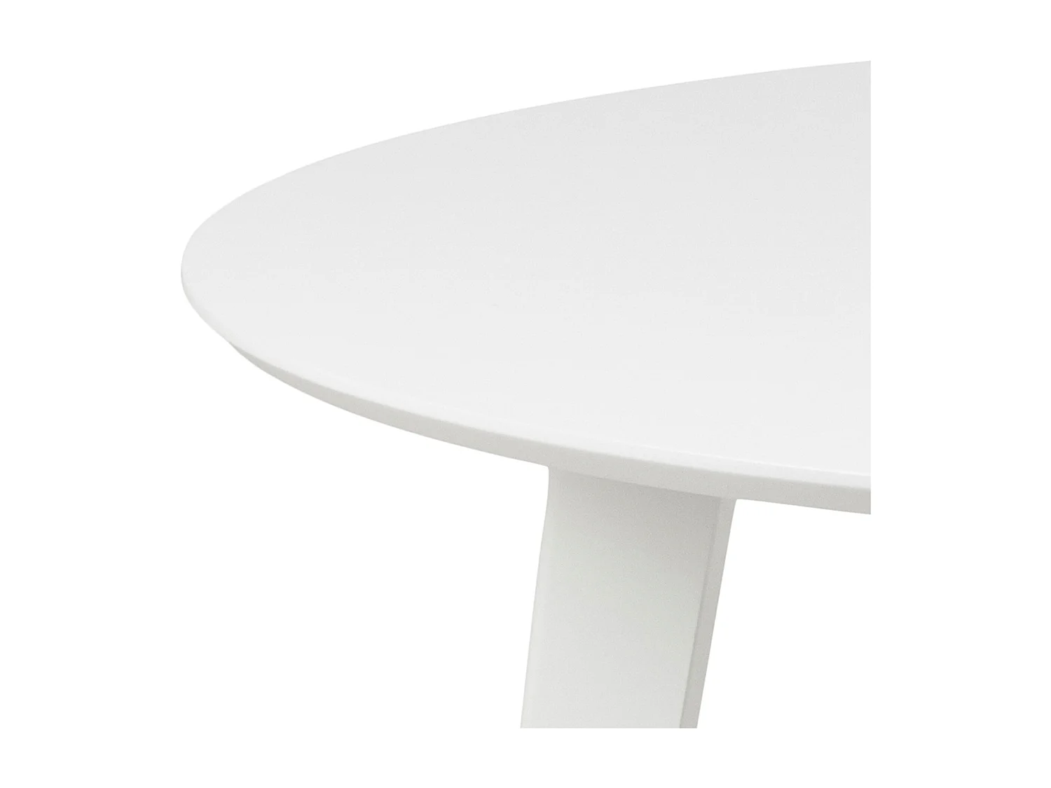 Table ronde 105 cm Lumo, couleur blanche
