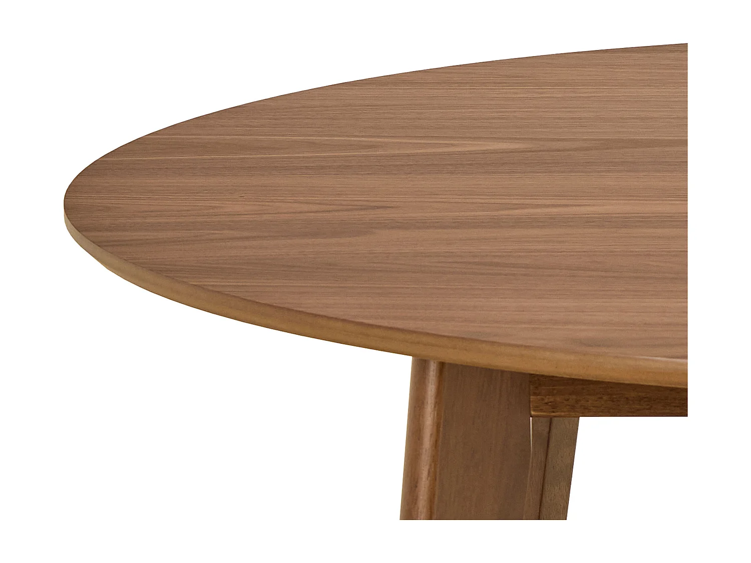 Stół okrągły Lumo 120 cm – styl skandynawski, kolor orzech włoski lakierowany