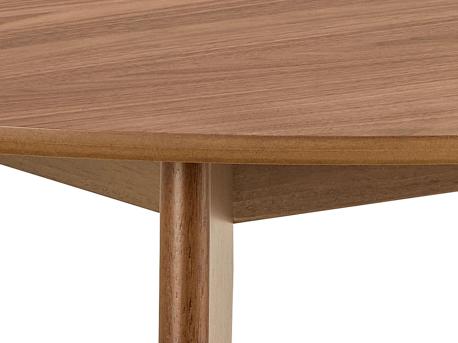 Stół okrągły Lumo 120 cm – styl skandynawski, kolor orzech włoski lakierowany