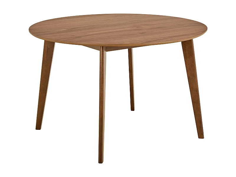 Stół okrągły Lumo 120 cm – styl skandynawski, kolor orzech włoski lakierowany