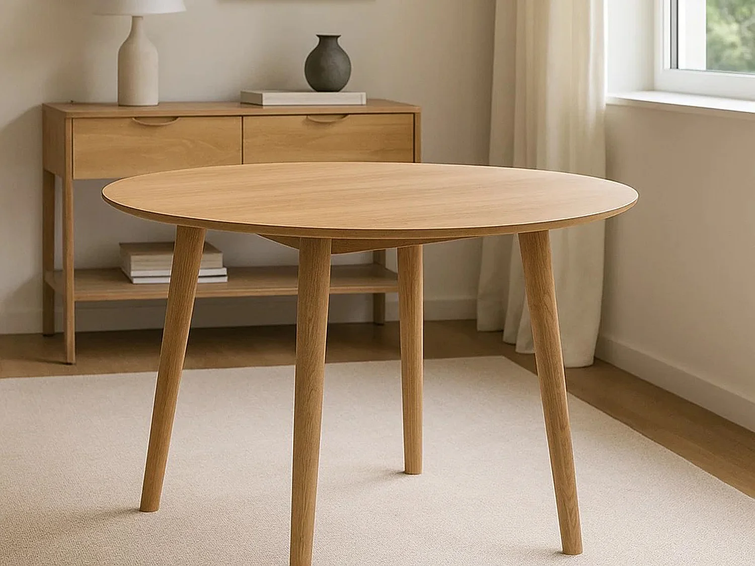 Stół okrągły 120 cm Livorno, kolor dębowy olejowany