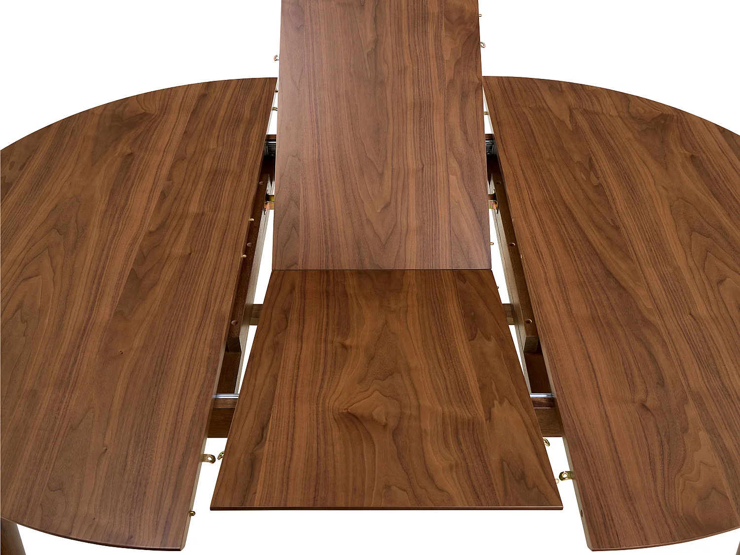 Stół okrągły rozkładany 115-154 cm Firenze, kolor orzech włoski lakierowany