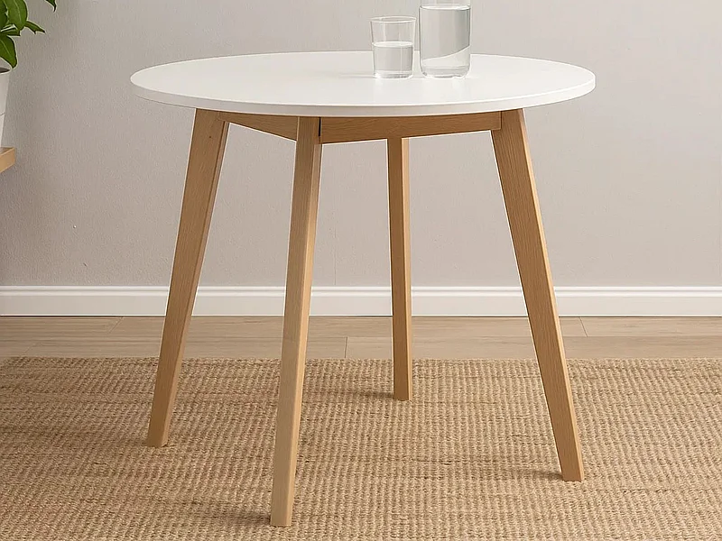 Stół okrągły 90 cm White Skand