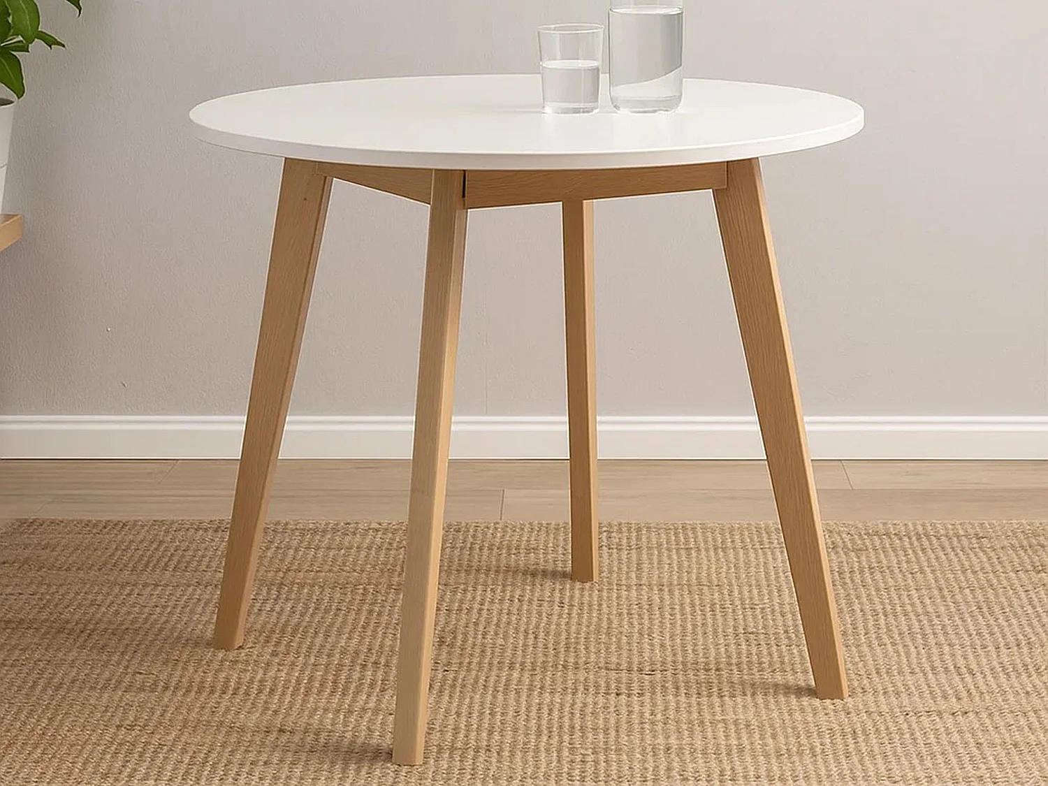 Stół okrągły 90 cm White Skand