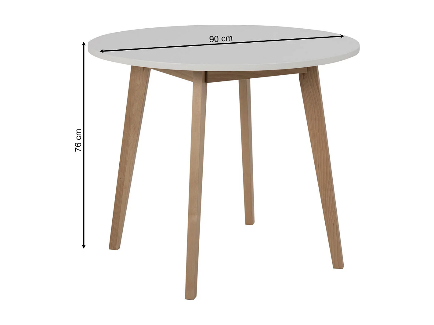 Stół okrągły 90 cm White Skand