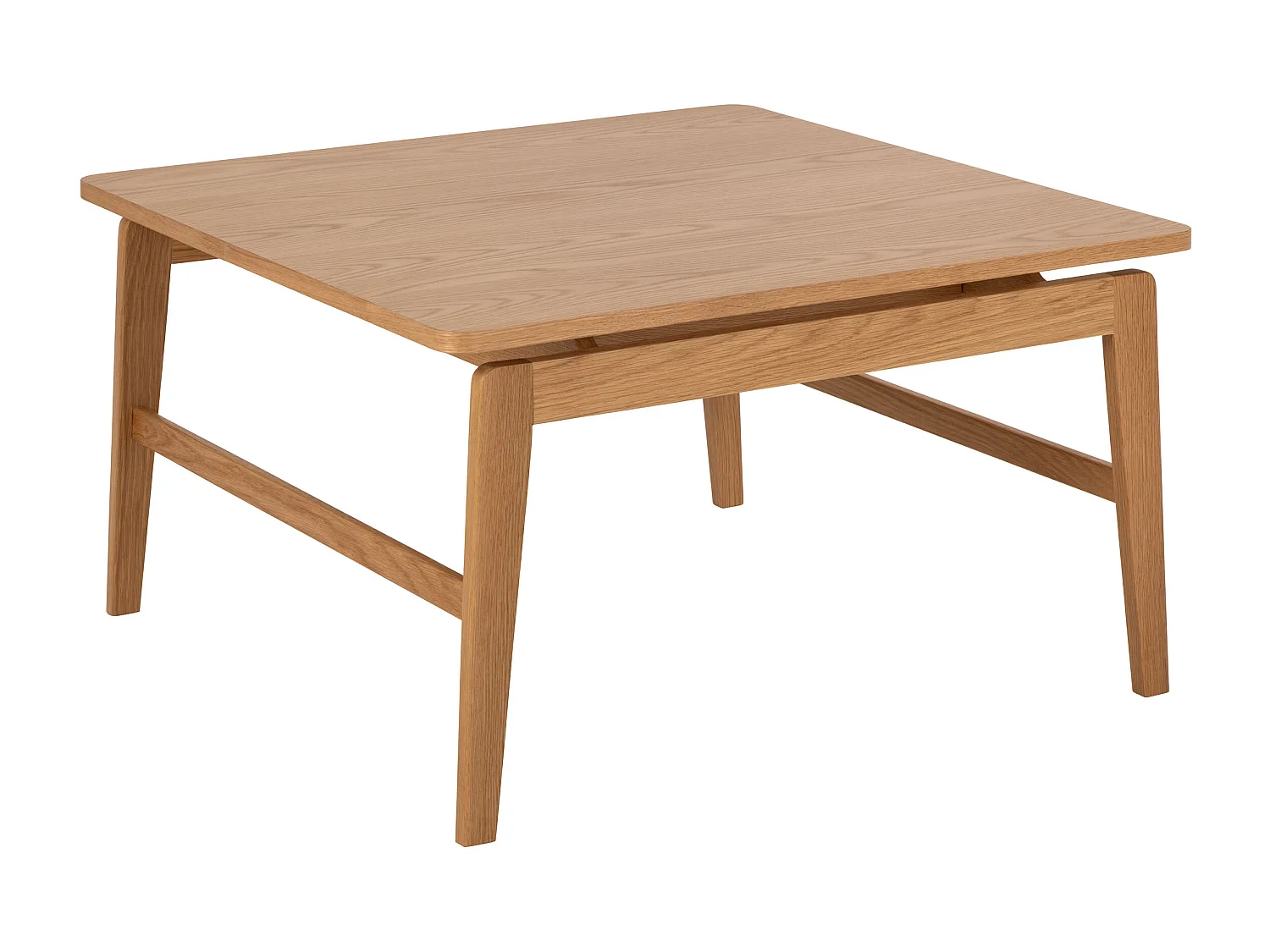 Ława Lokka wood 80x80 cm, kolor Oak lacquered