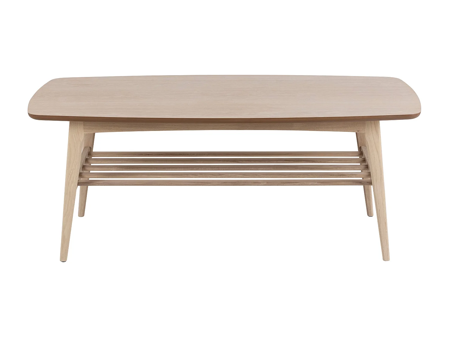 Ława Arco wood 120 cm z półką, kolor dębowy bielony olejowany