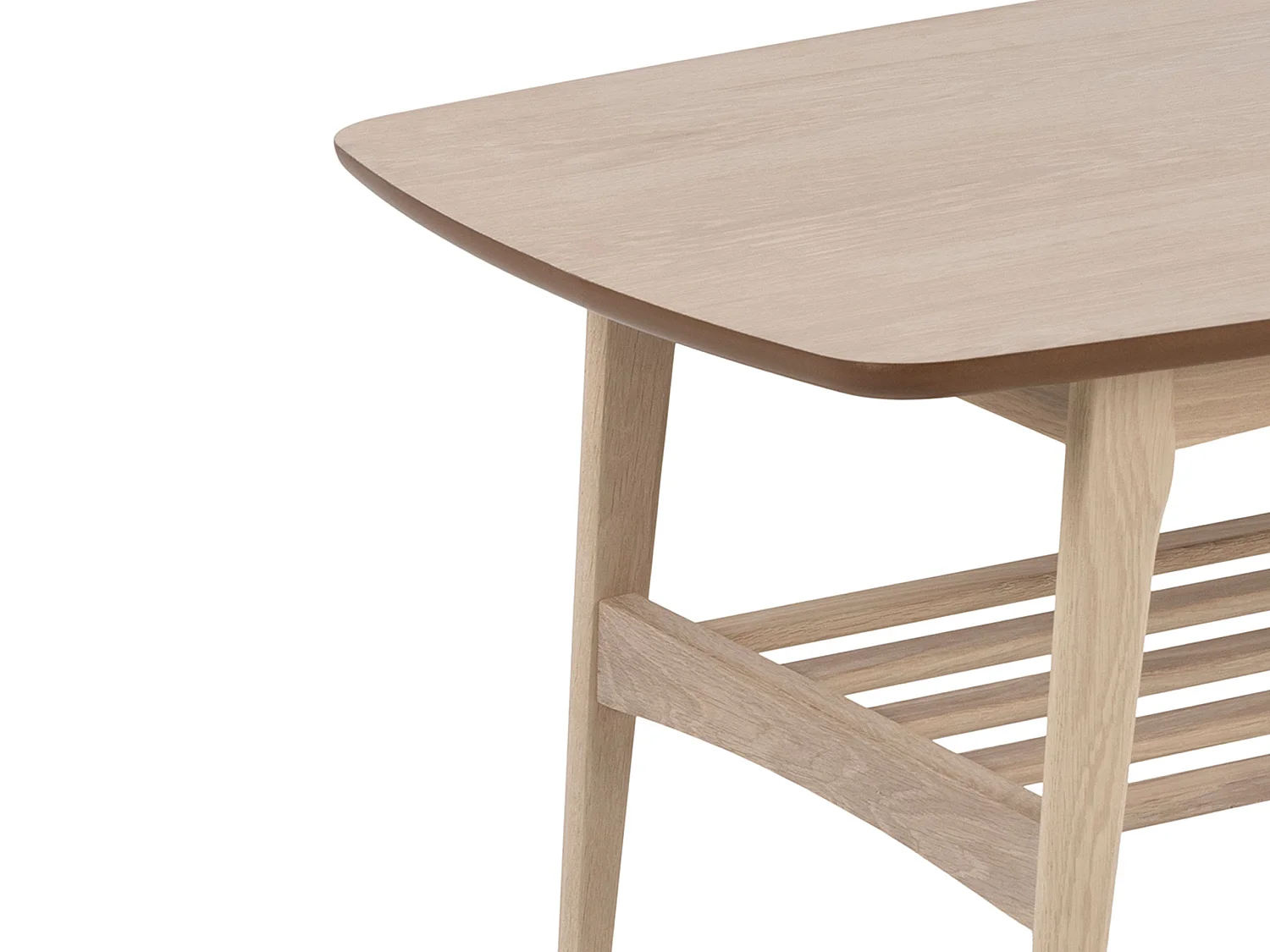 Ława Arco wood 120 cm z półką, kolor dębowy bielony olejowany