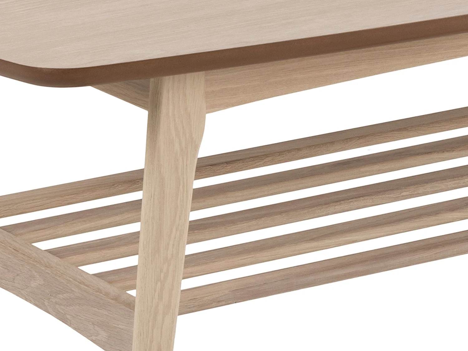 Ława Arco wood 120 cm z półką, kolor dębowy bielony olejowany