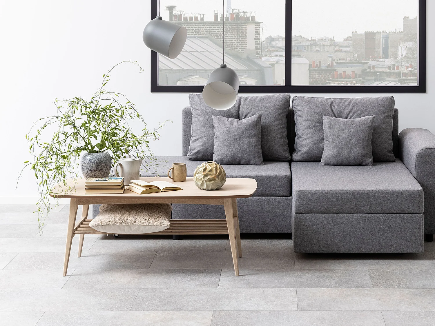 Ława Arco wood 120 cm z półką, kolor dębowy bielony olejowany